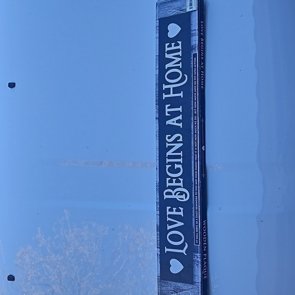 Wooden Sign Love Begins At Home
